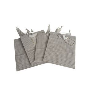 Sugar paper Elegant  Polka Dot Gift Bags with Satin Handles - Set of 4 NWT